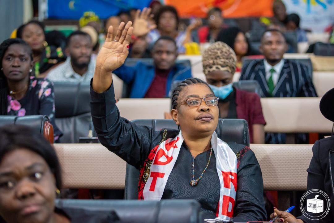 La Ligue des femmes congolaises pour les élections (LIFCE) en matinée électorale à la CENI