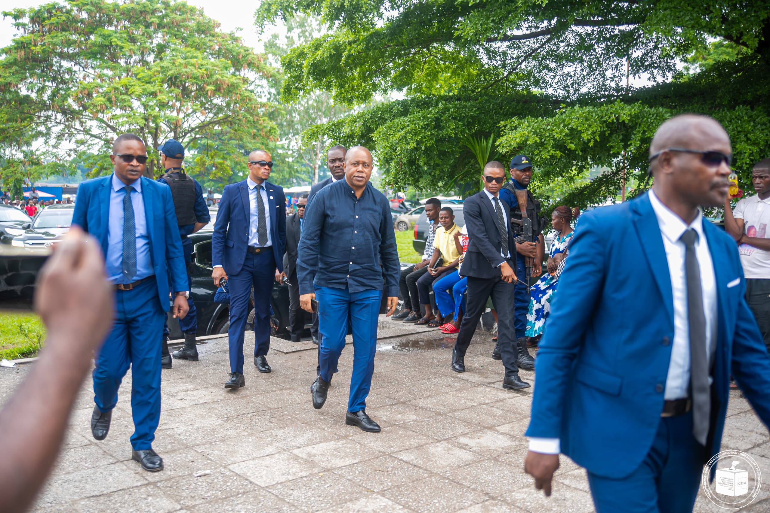 Le Président de la CENI, Denis KADIMA KAZADI lors de sa descente  à l’antenne de CENI/Nsele