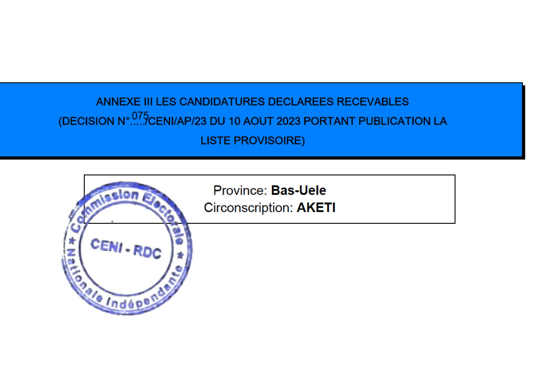 Candidatures recevables_Circonscription AKETI