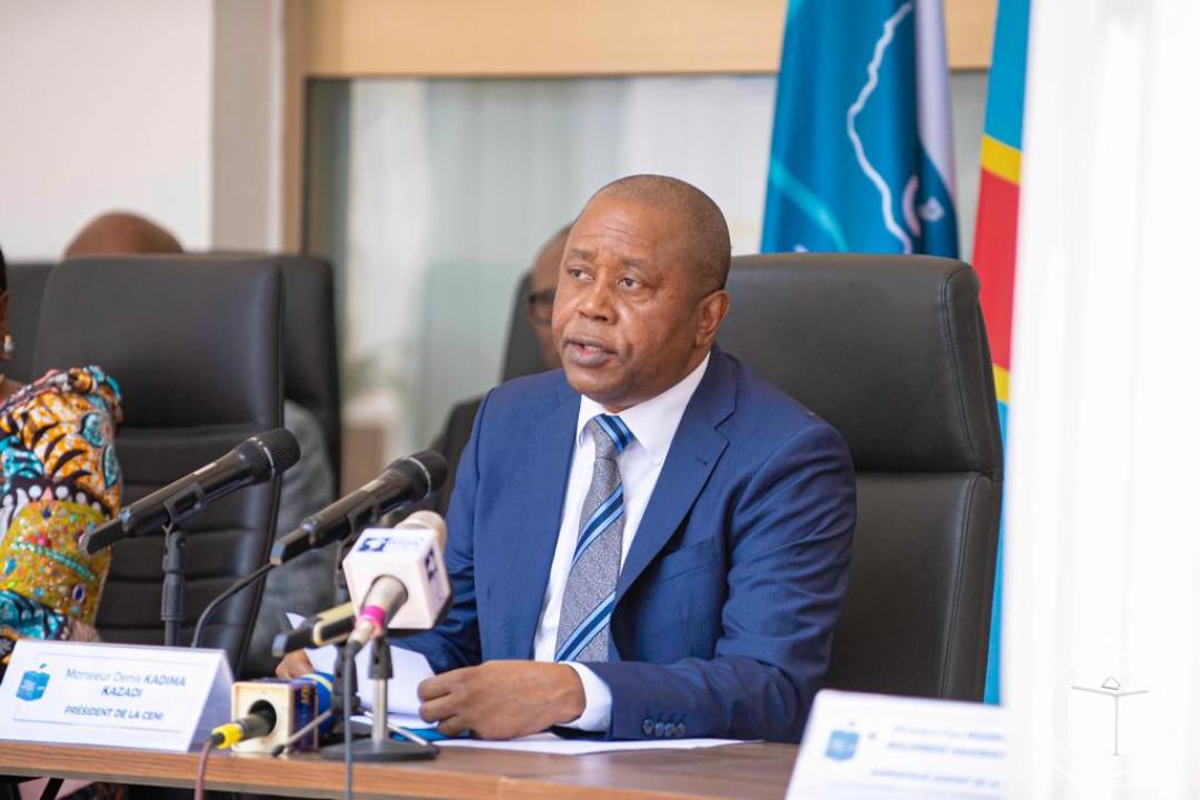 Président de la CENI, Denis Kadima Kazadi lors du lancement de la Maison des élections