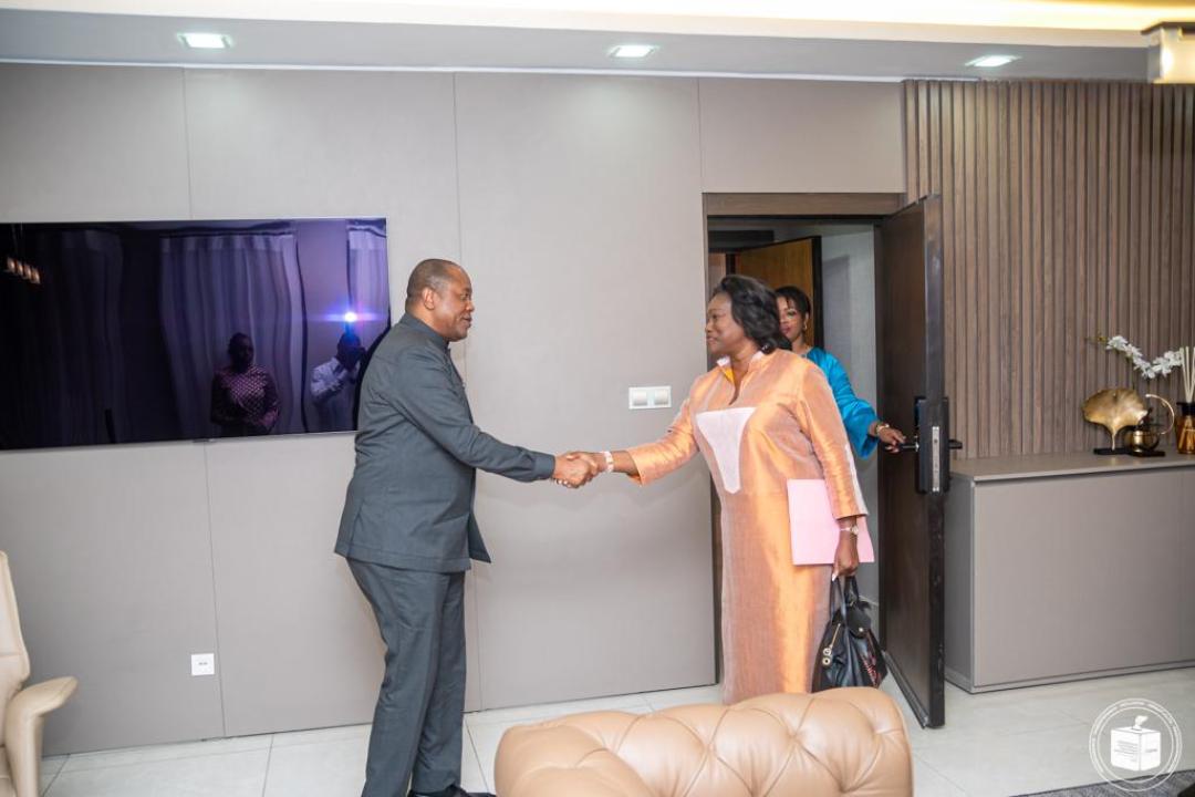 Rencontre entre le Président de la CENI, Denis KADIMA et Michelle NDIAYE NTAB, représentante permanente de l'UA