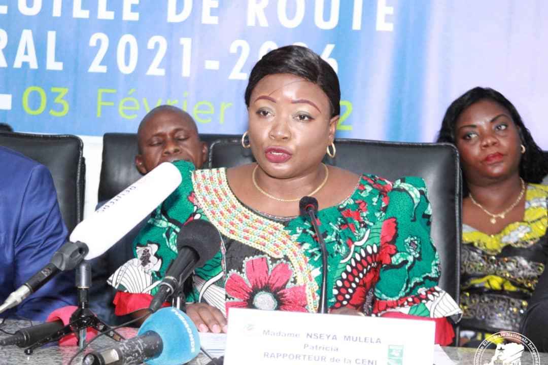 Photo d’archives du Rapporteur de la CENI, Mme Patricia Nseya