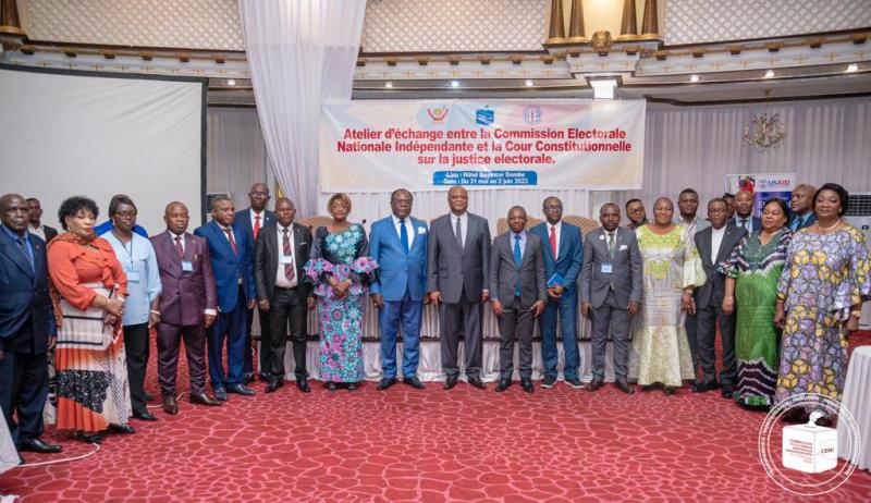 Clôture de l'atelier d'échanges entre la CENI et le Conseil Supérieur de la Magistrature sur la justice électorale.